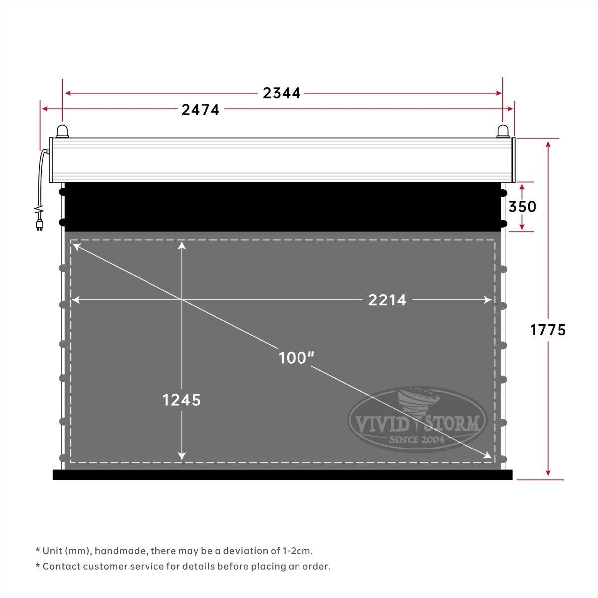 VIVIDSTORM PRO P Slimline Motorized Tension UST ALR Projector screen