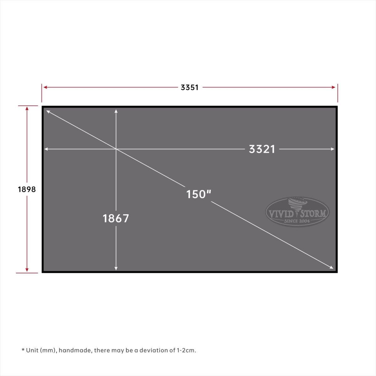 VIVIDSTORM CineVision Pro Fixed Frame Fresnel UST ALR Projector Screen