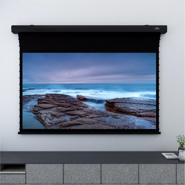 VIVIDSTORM White Cinema Perforated Slimline Motorized Tension Projector screen