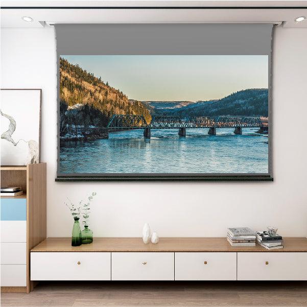 VIVIDSTORM ALR Slimline Motorized Tension Obsidian Long Throw ALR Projector screen