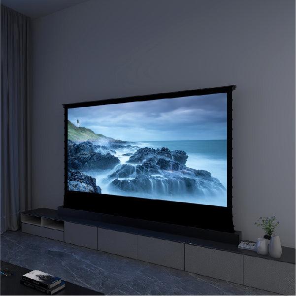 VIVIDSTORM S White Cinema Motorized Tension Floor Rising Projector screen