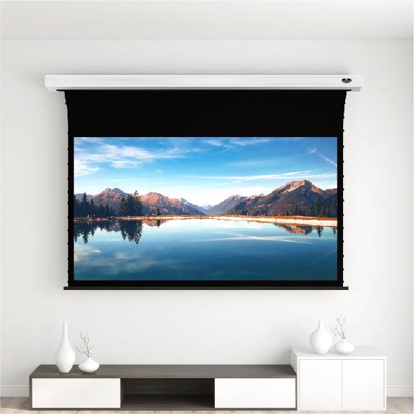 VIVIDSTORM White Cinema Perforated Slimline Motorized Tension Projector screen