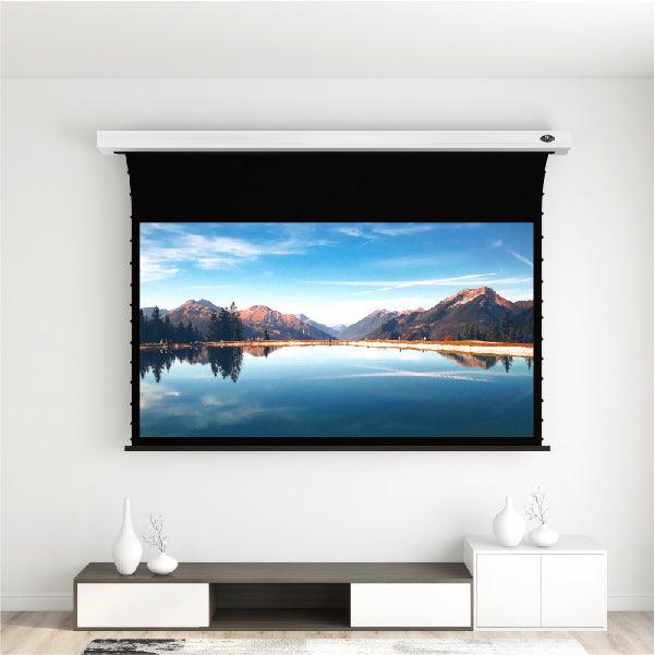 VIVIDSTORM Pearl White Cinema Plus Motorized Tension Floor Rising Projector screen