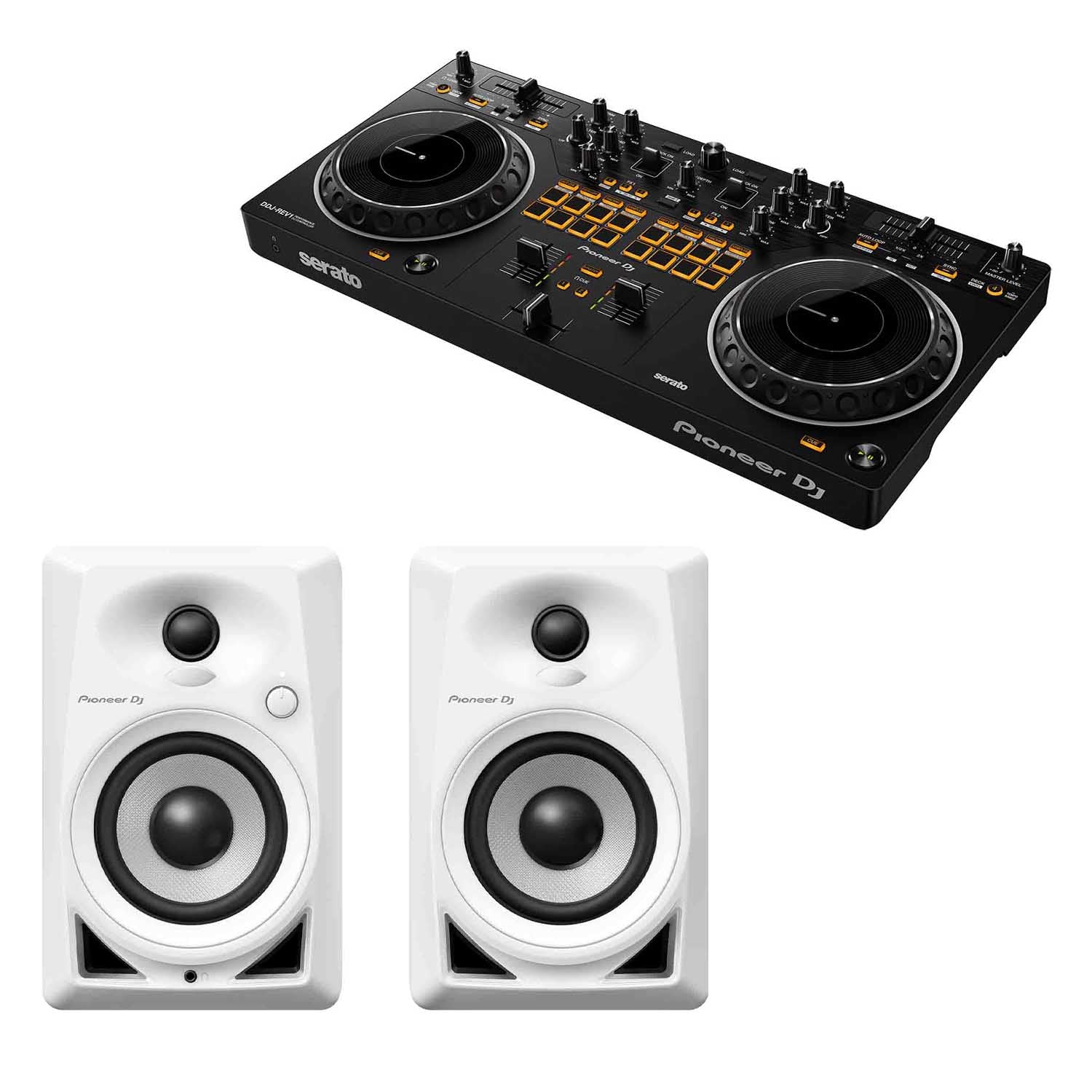 Pioneer Rev1 DJ Controller Package with DM40 Speakers