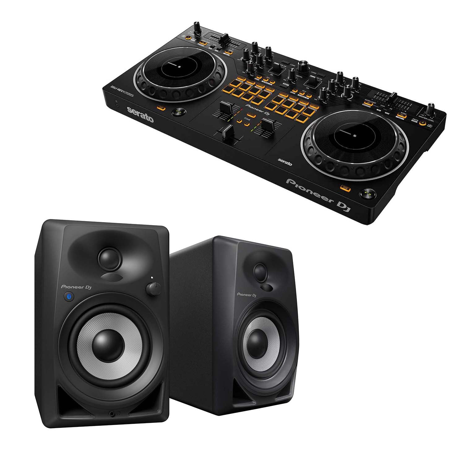 Pioneer Rev1  DJ Controller Package with DM40 Speakers