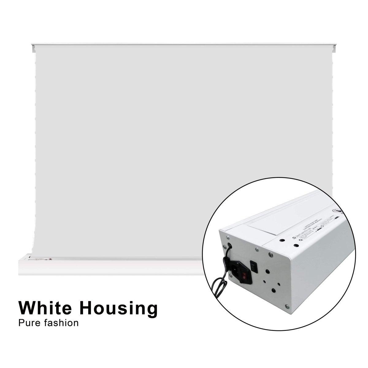 VIVIDSTORM S White Cinema Motorized Tension Floor Rising Projector screen