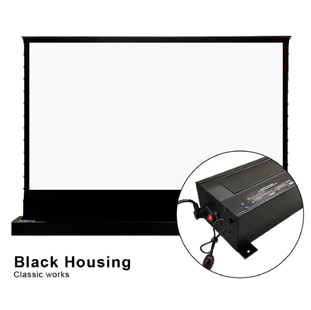 VIVIDSTORM Pearl White Cinema Plus Motorized Tension Floor Rising Projector screen