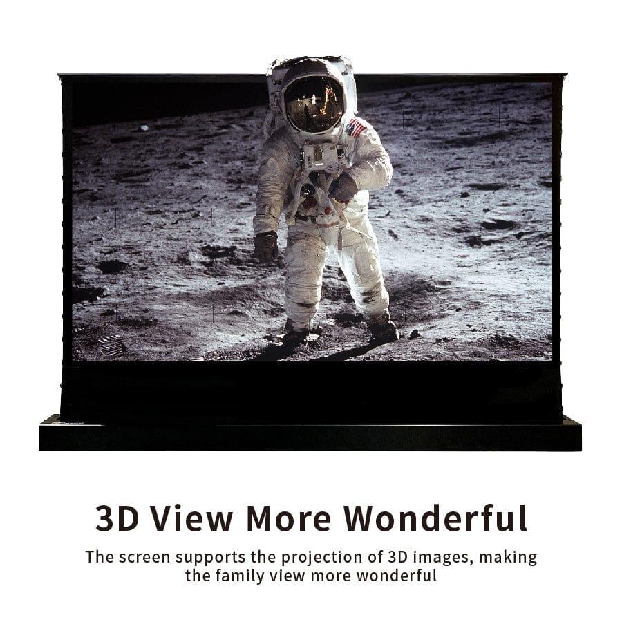 VIVIDSTORM S White Cinema Motorized Tension Floor Rising Projector screen