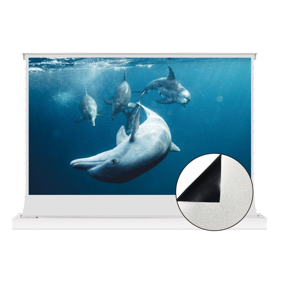 VIVIDSTORM S White Cinema Motorized Tension Floor Rising Projector screen