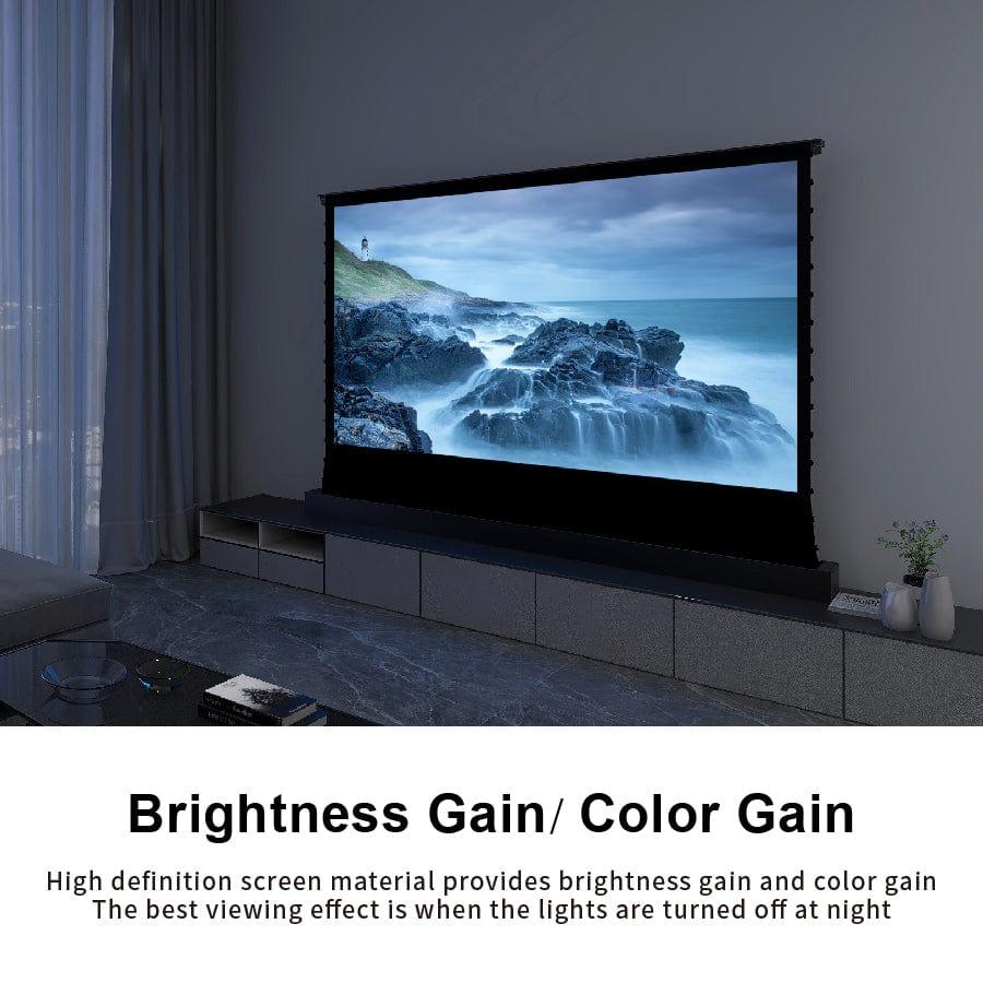 VIVIDSTORM S White Cinema Motorized Tension Floor Rising Projector screen